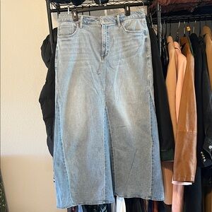 Classic Blue Women's Maxi Denim Skirt